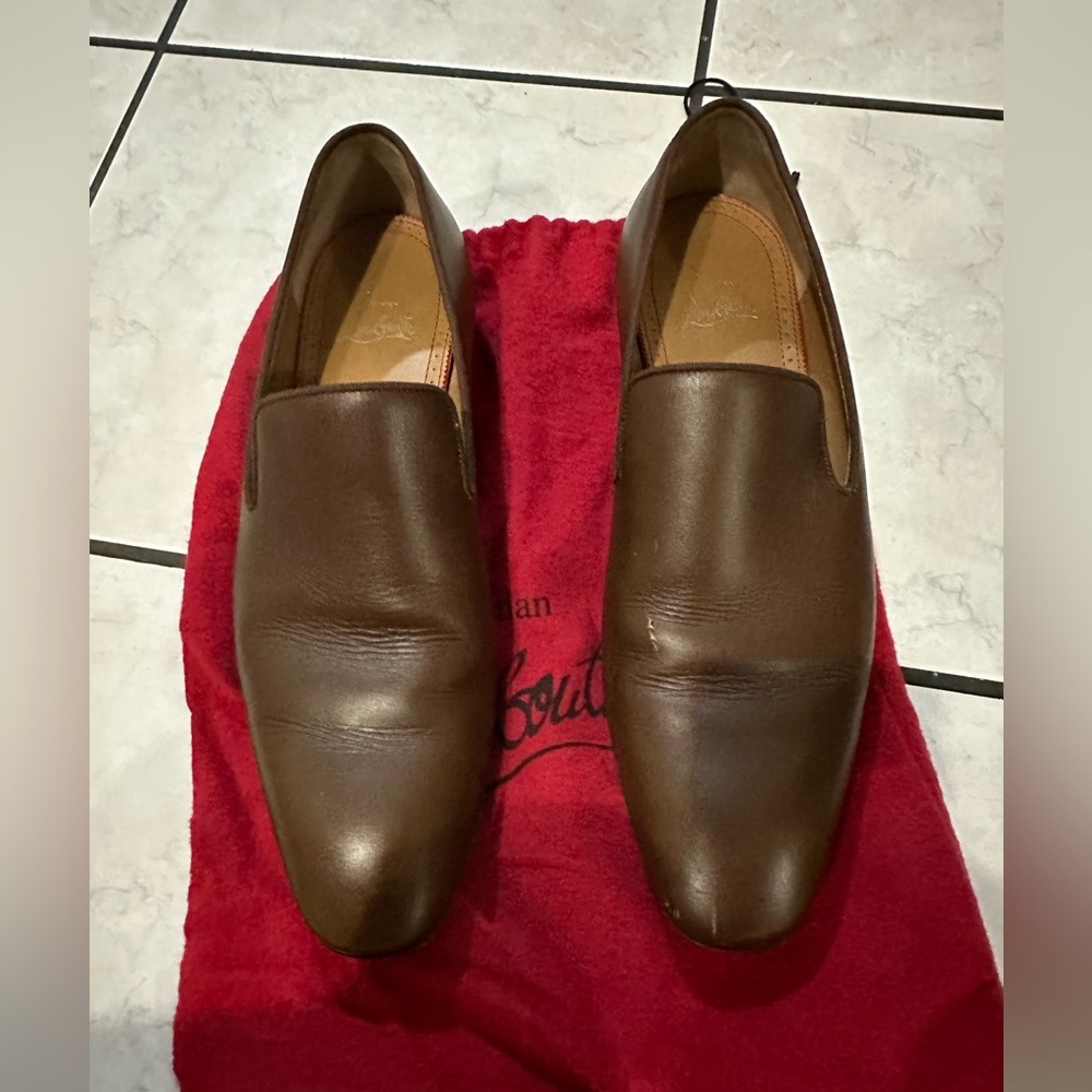 Christian loubiutin brown loafers